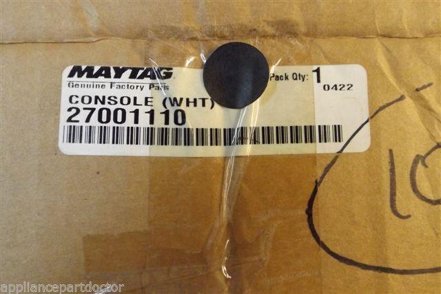 MAYTAG WASHER 27001110 CONSOLE WHT NEW IN BOX MAYTAG WASHER 27001110 CONSOLE WHT NEW IN BOX